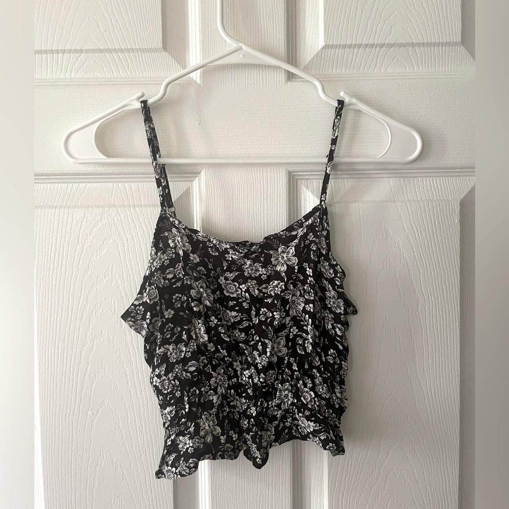 Target: Navy Blue & White Cropped Tank